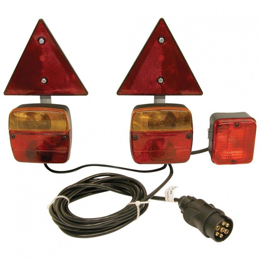 Lighting set magnet 7p. 7,5m. triangle reflector + fog lamp 